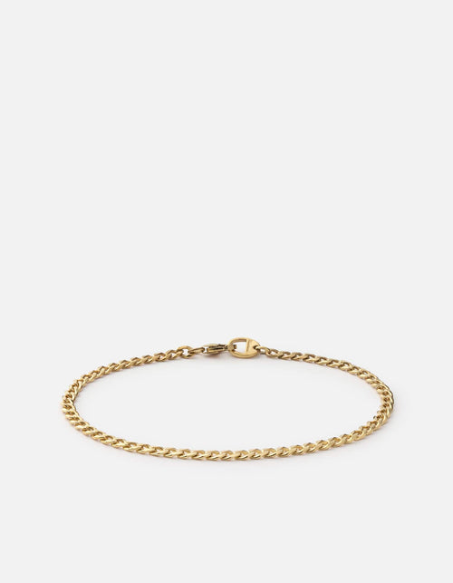 Miansai Bracelets Annex Cuban Chain Bracelet II, 14k Gold Polished Gold / M