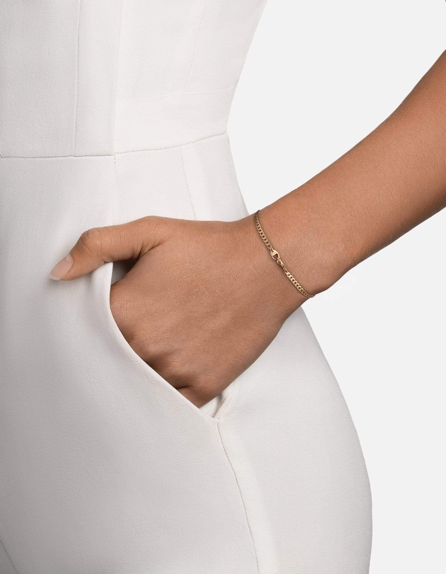 Annex Cuban Curb Chain Bracelet II, 14k Gold