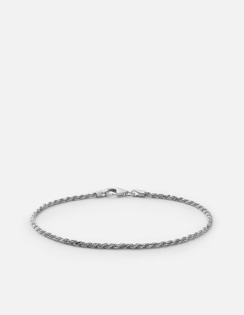 Miansai Bracelets 1.8mm Rope Chain Bracelet, Sterling Silver Polished Silver / M