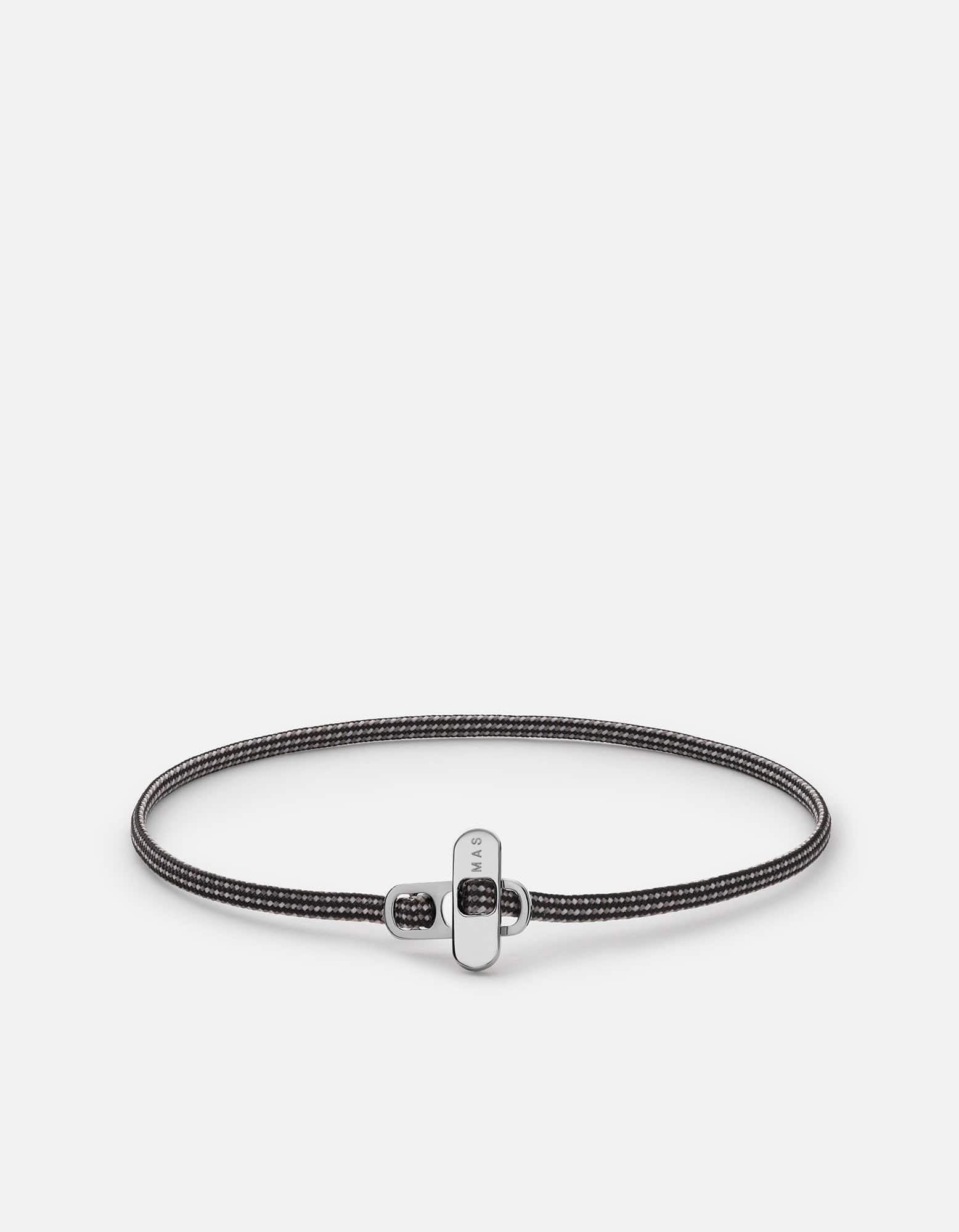 Metric 2.5mm Rope Bracelet, Sterling Silver / Dark Blue