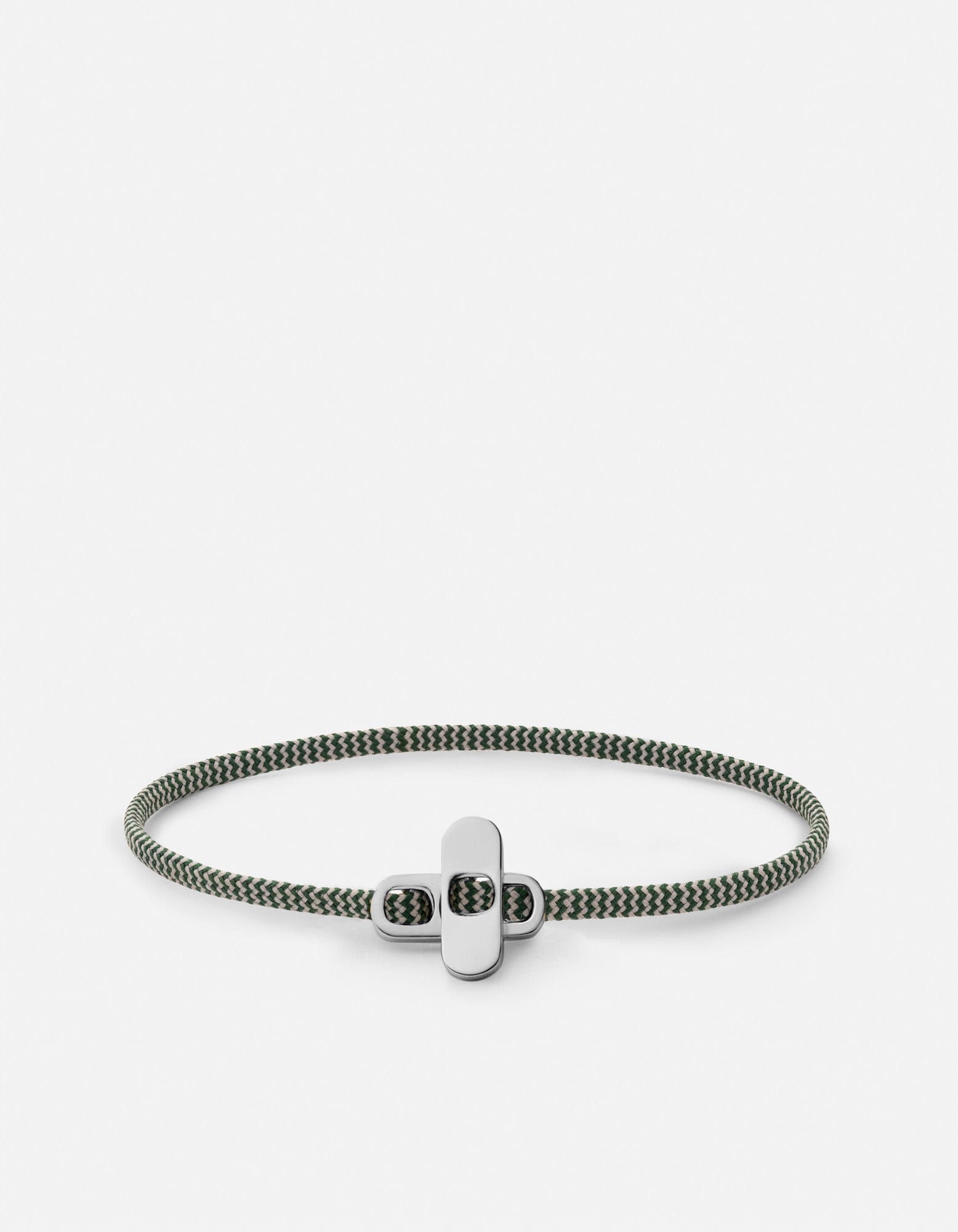 Metric 2.5mm Rope Bracelet, Sterling Silver / Black