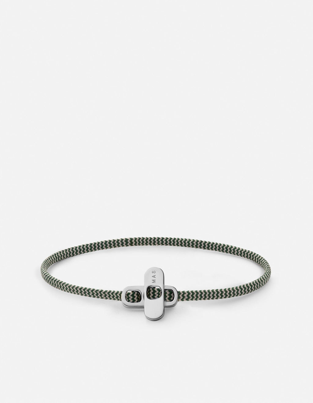 Metric 2.5mm Rope Bracelet, Sterling Silver / Light Blue