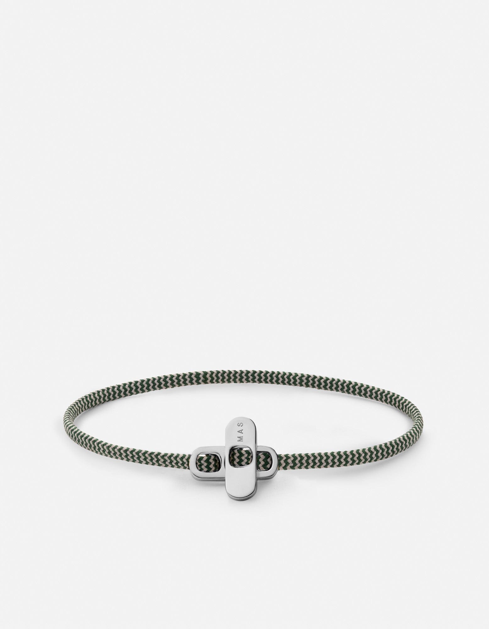 Metric 2.5mm Rope Bracelet, Sterling Silver / Light Blue