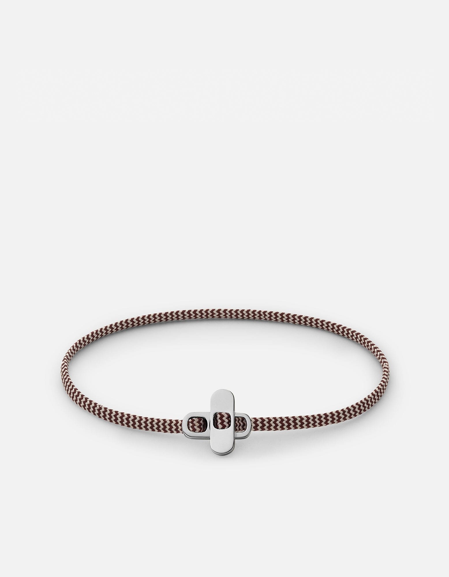 Metric 2.5mm Rope Bracelet, Sterling Silver / Light Blue