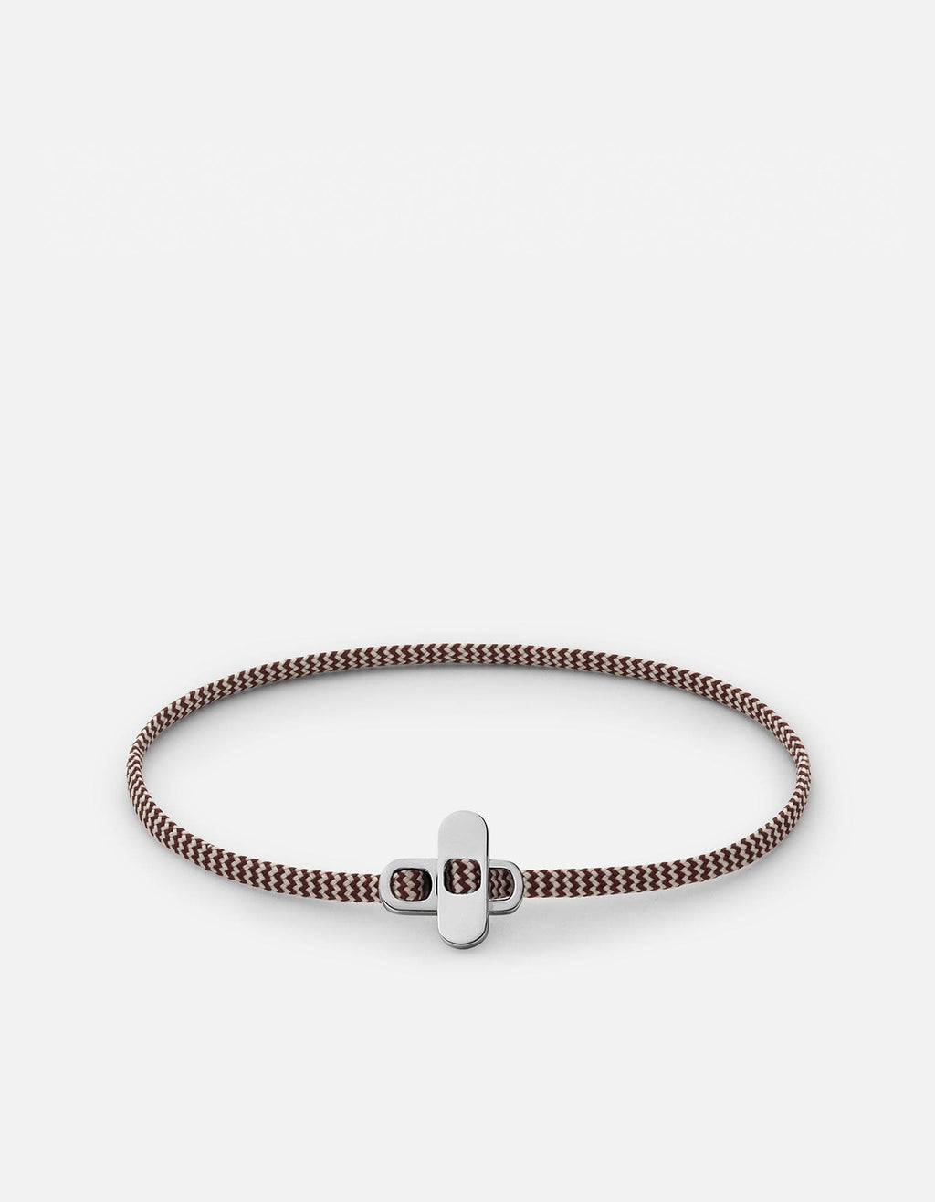 Metric 2.5mm Rope Bracelet, Sterling Silver / Black