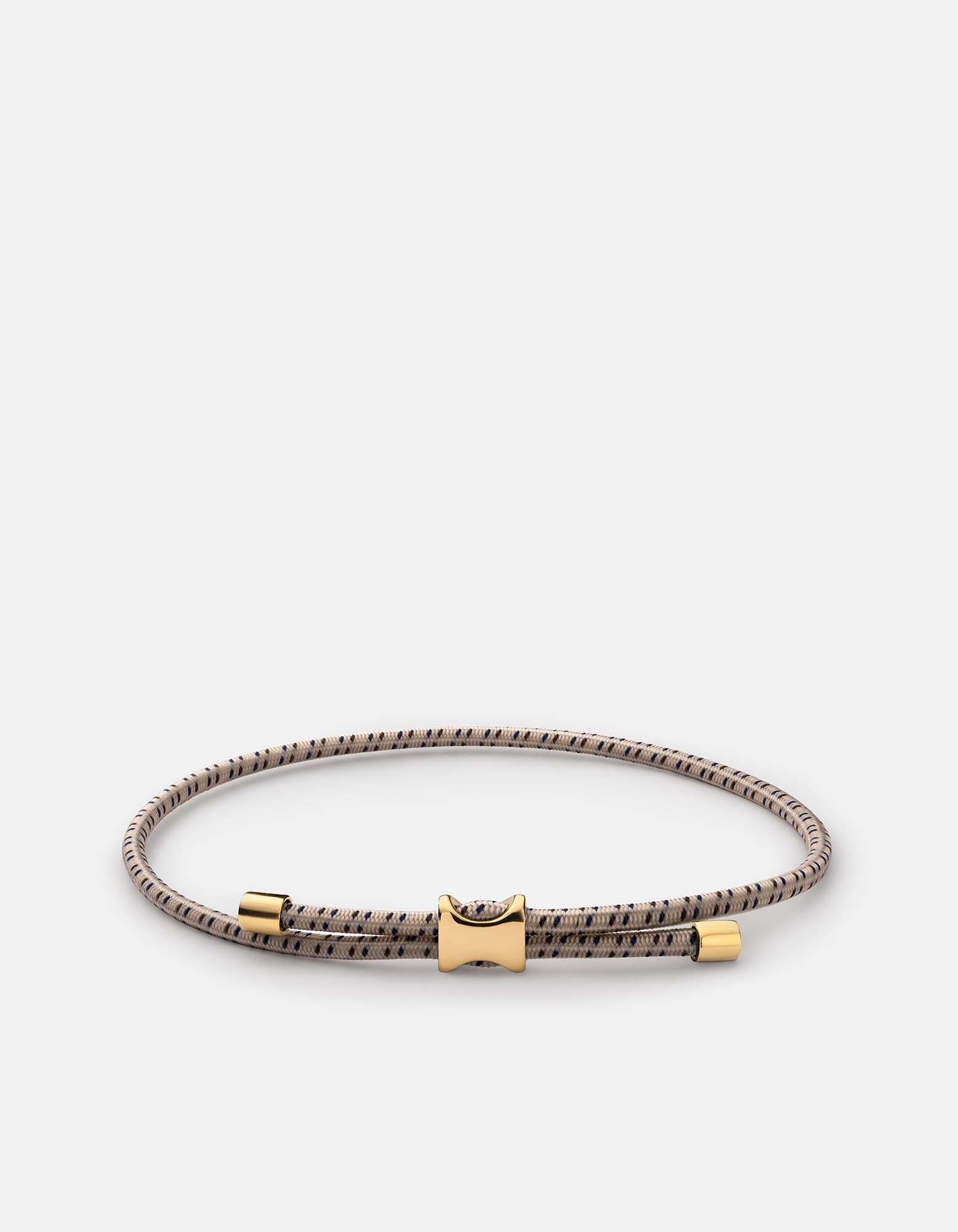 Miansai Bracelets Orson Pull Bungee Rope Bracelet, Gold Vermeil Cream/Black / O/S