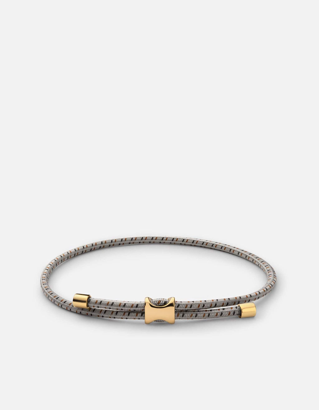 Orson Pull Bungee Rope Bracelet, Gold Vermeil / Cream