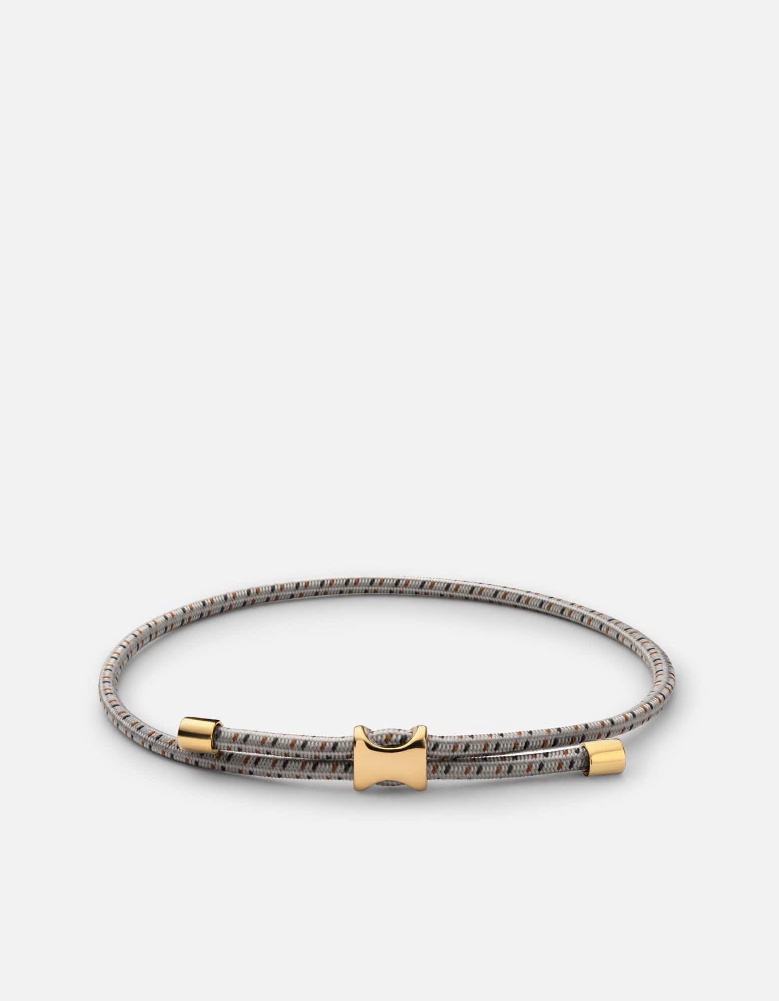 Orson Pull Bungee Rope Bracelet, Gold Vermeil / Navy