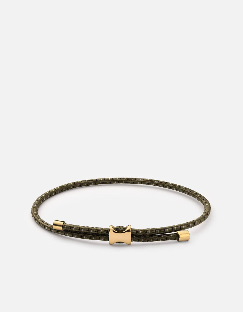Orson Pull Bungee Rope Bracelet, Gold Vermeil / Black