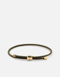 Miansai Bracelets Orson Pull Bungee Rope Bracelet, Gold Vermeil Hunter/Black / O/S