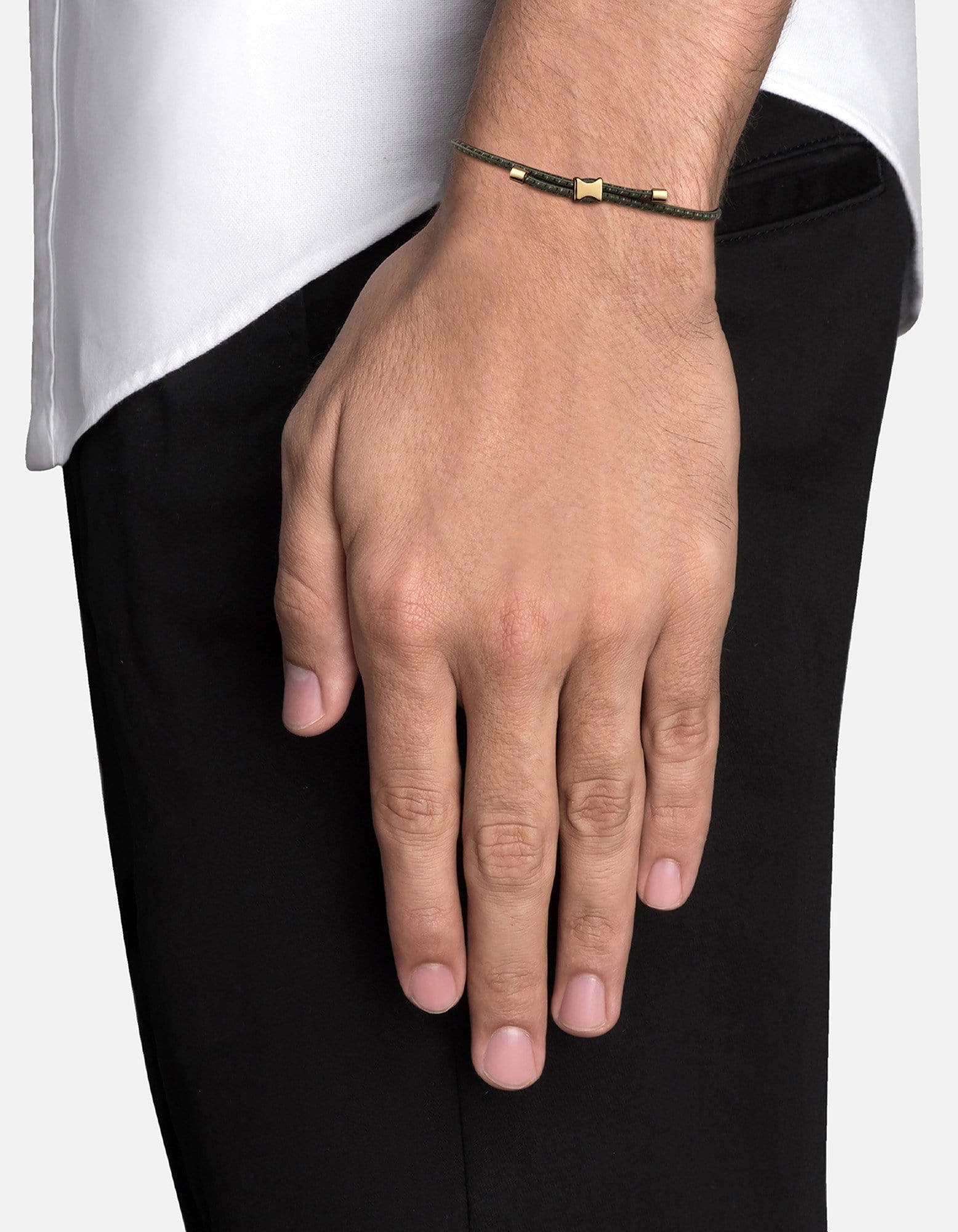 Orson Pull Bungee Rope Bracelet, Gold Vermeil