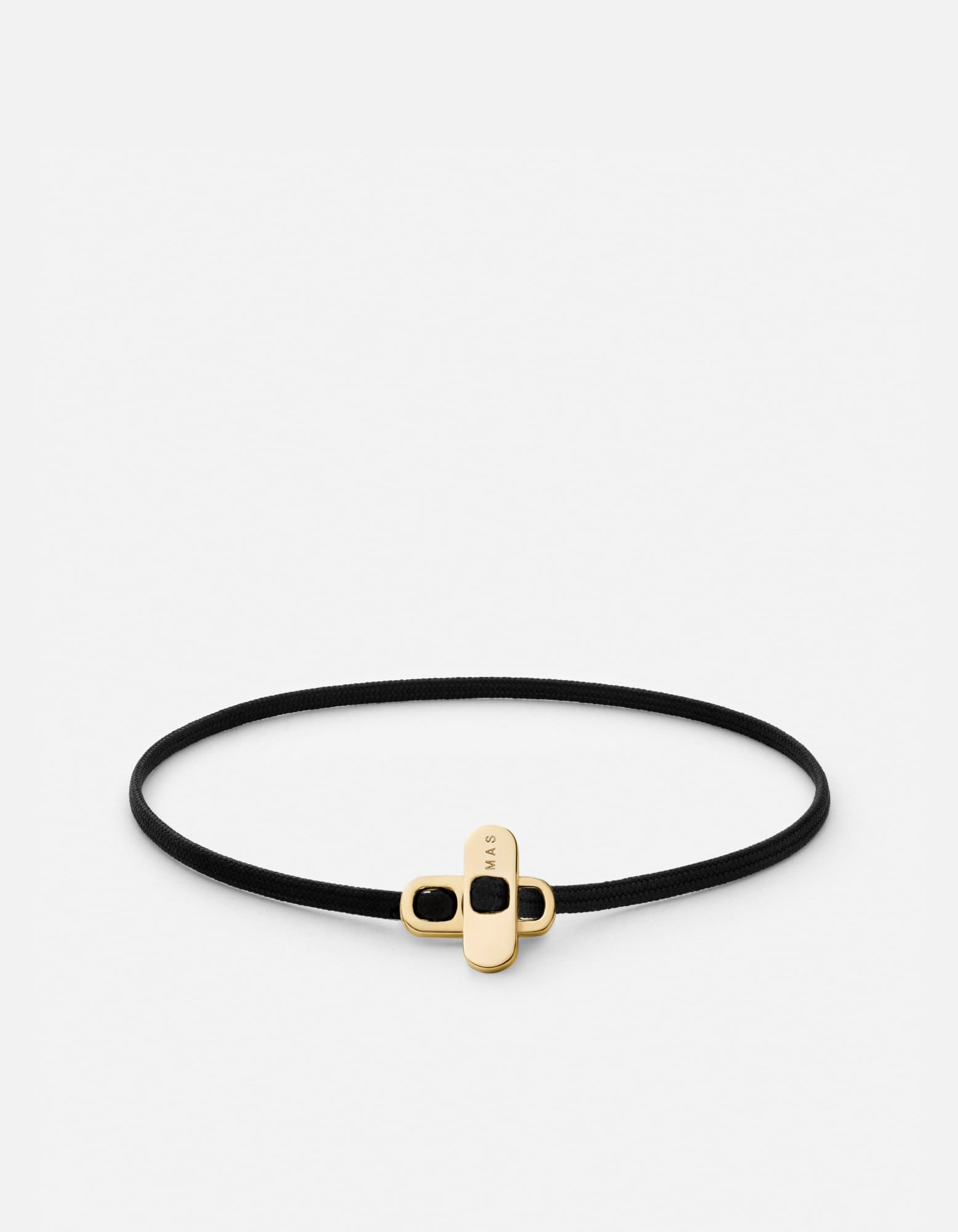 Miansai Bracelets Metric 2.5mm Rope Bracelet, Gold Vermeil Black / M / Monogram: Yes