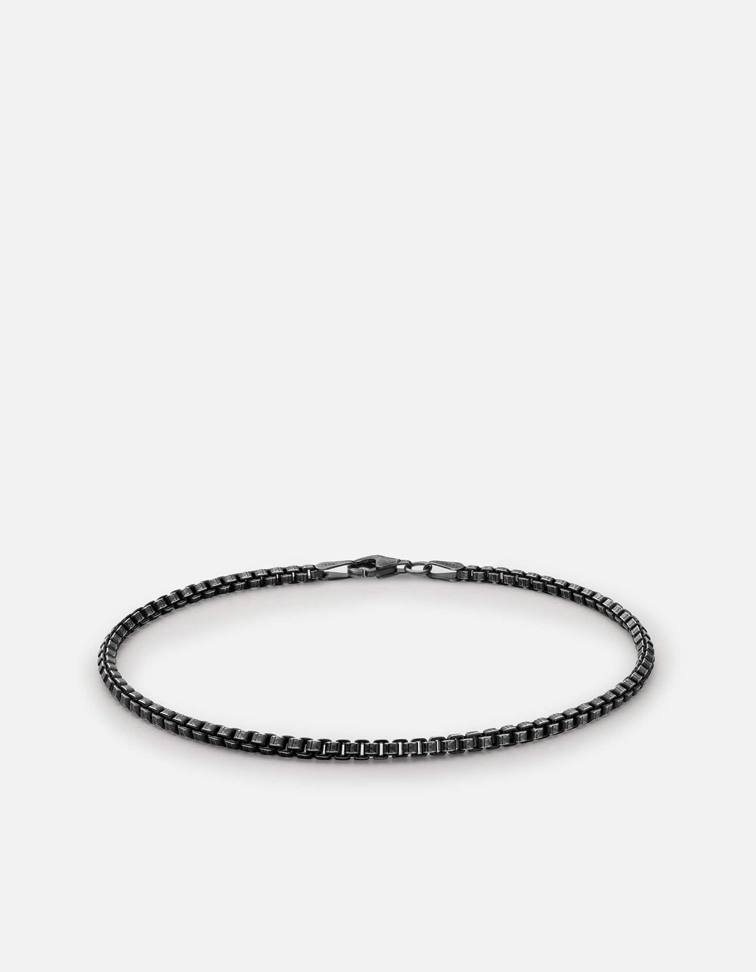 Miansai Bracelets 2mm Venetian Chain Bracelet II, Sterling Silver Brushed / S