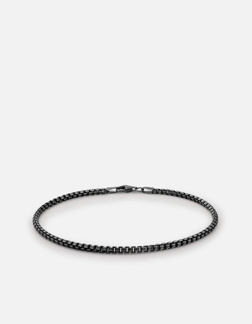 Miansai Bracelets 2mm Venetian Chain Bracelet II, Sterling Silver Brushed / S