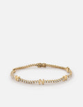 Miansai Signature Tennis Bracelet, 14k Gold Pavé Polished Yellow 14k Gold/Pave/1 Letter / S / Monogram: Yes