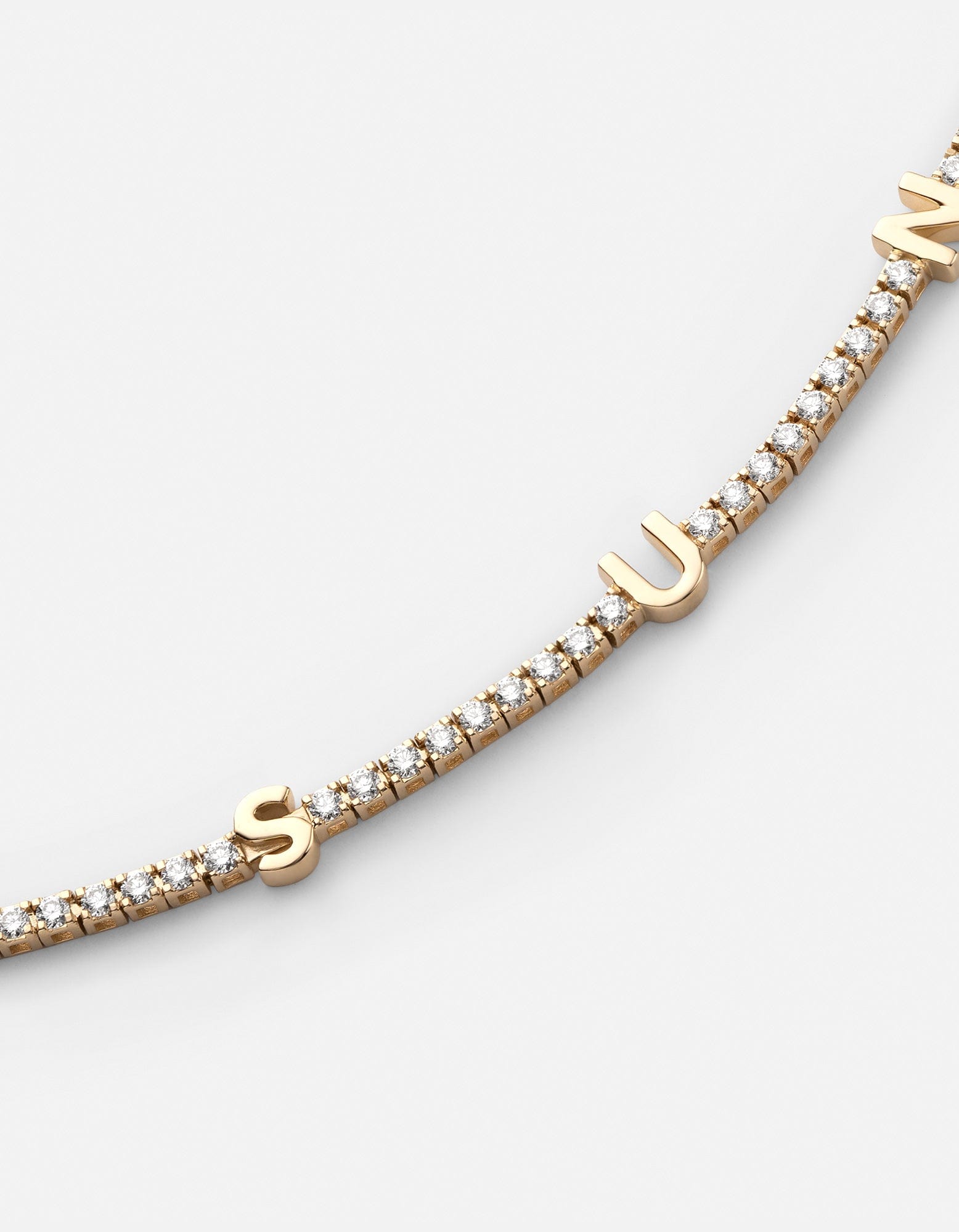 Signature Tennis Bracelet, 14k Gold Pavé