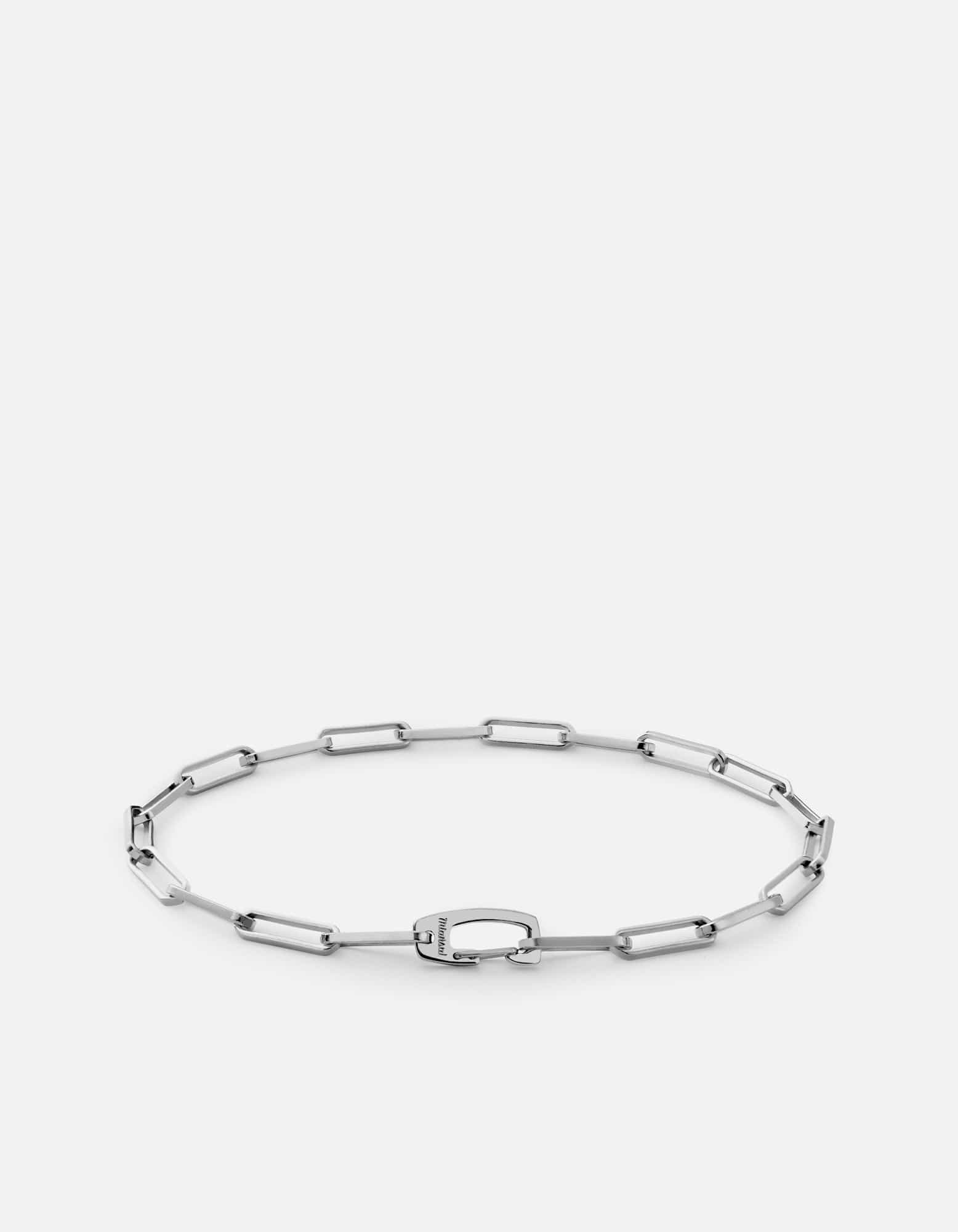 Miansai Bracelets Clip Volt Link Bracelet, Sterling Silver Polished Silver / S