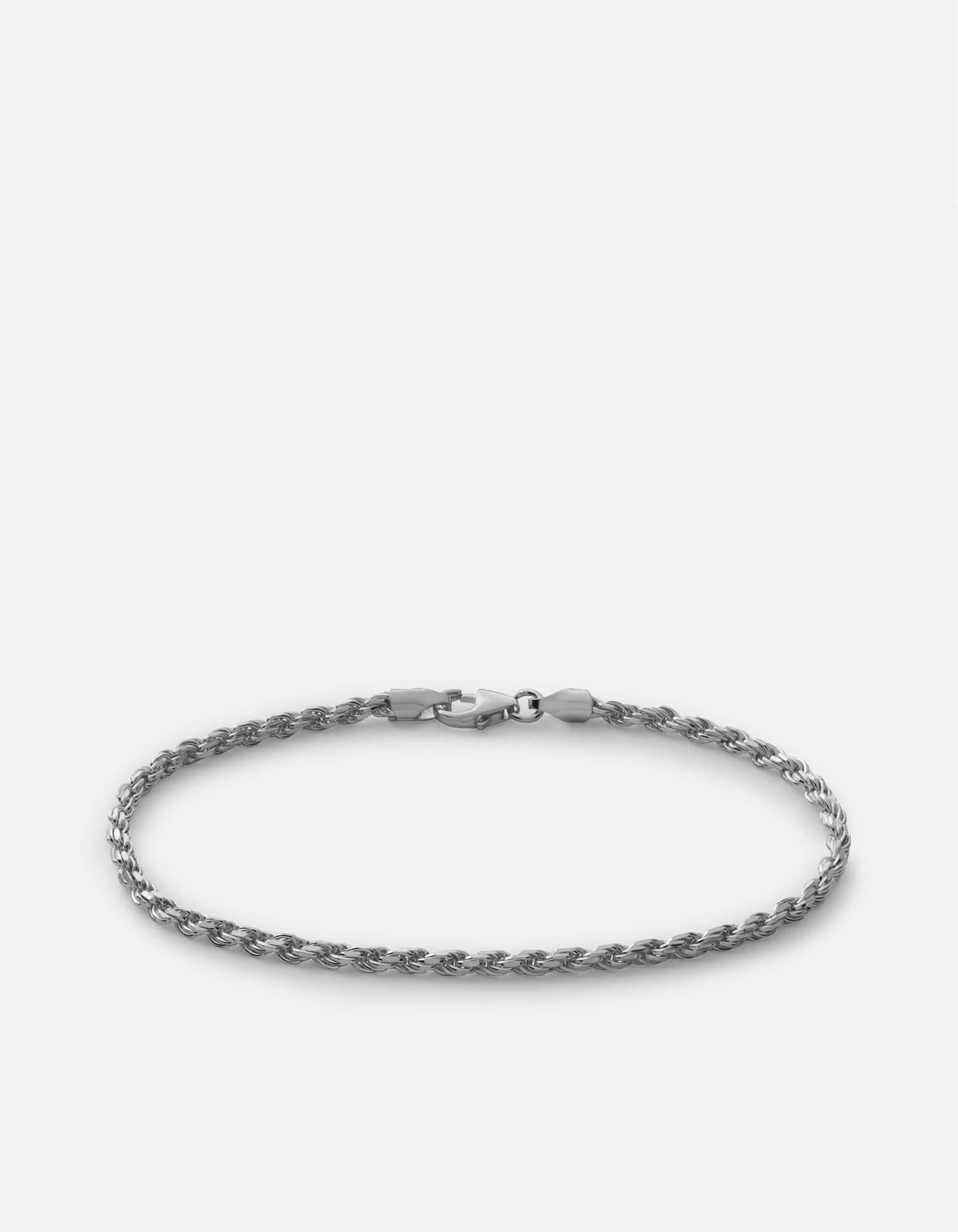 Miansai Bracelets 2.4mm Rope Chain Bracelet, Sterling Silver Polished Silver / S