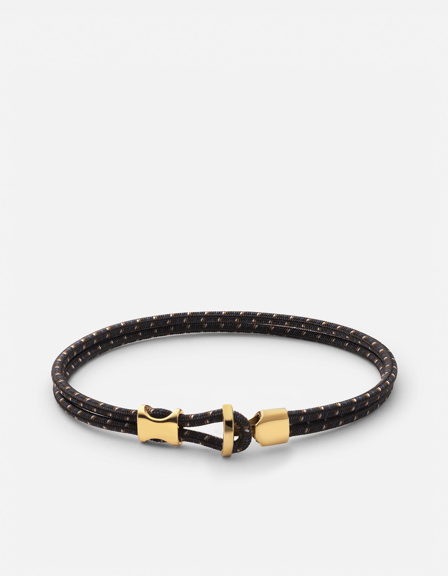 Miansai Bracelets Orson Loop Bungee Rope Bracelet, Gold Vermeil Black/Brown / M
