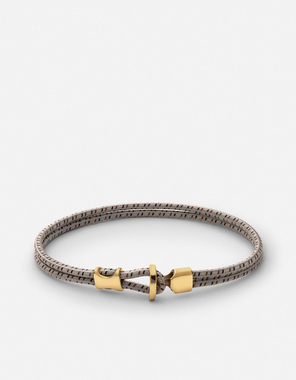 Miansai Bracelets Orson Loop Bungee Rope Bracelet, Gold Vermeil Gray/Brown / M