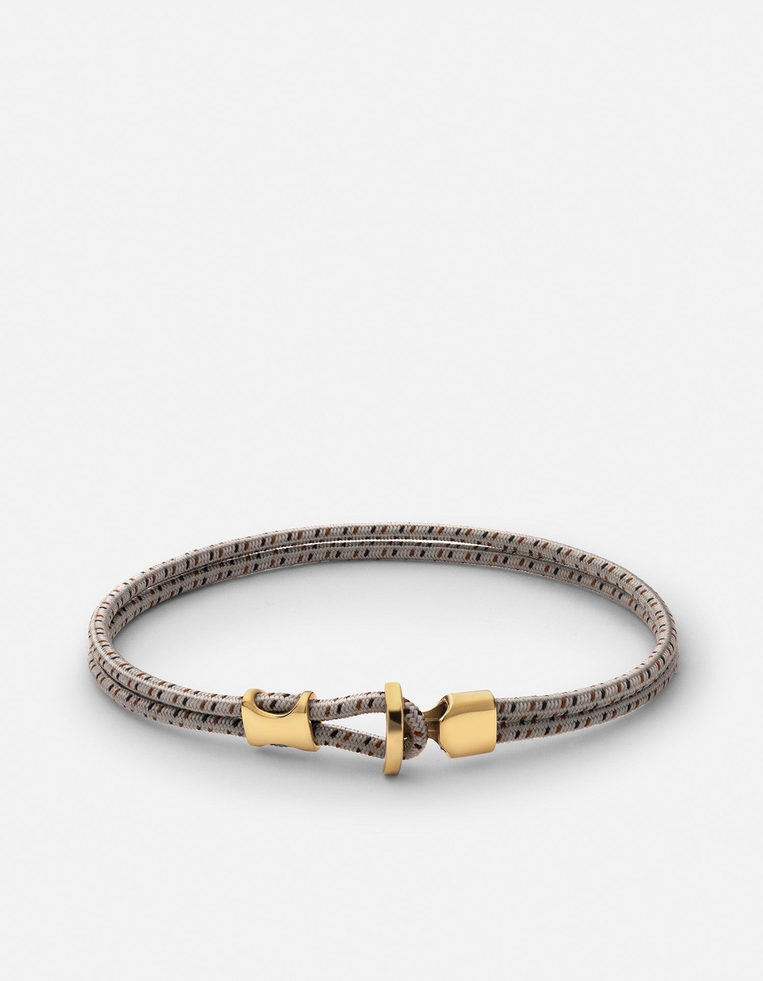 Miansai Bracelets Orson Loop Bungee Rope Bracelet, Gold Vermeil Gray/Brown / M