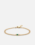 Miansai Bracelets Lyra Chalcedony Chain Bracelet, Gold Vermeil Green / XS/S