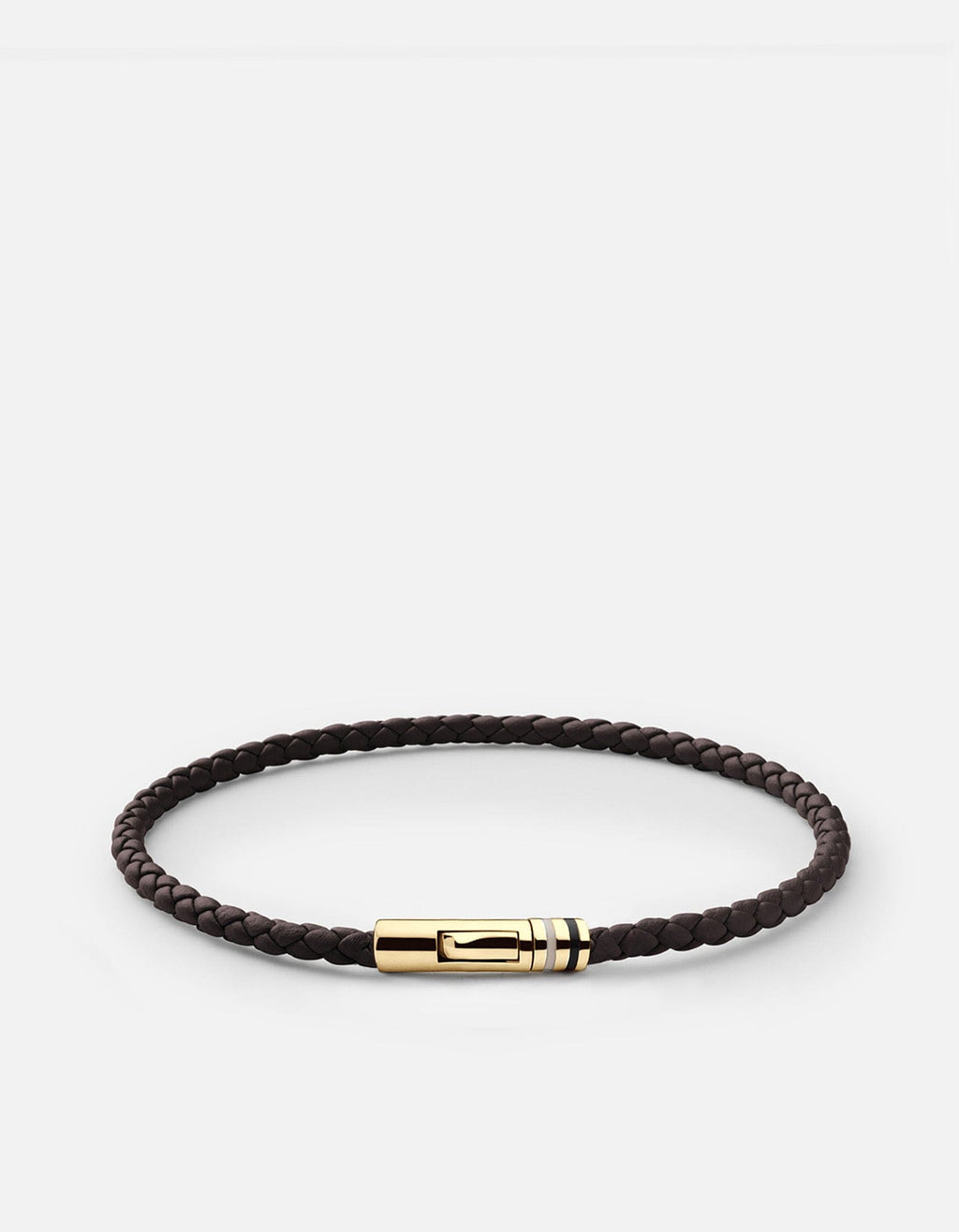 Miansai Bracelets Juno Leather Bracelet, Gold Vermeil Brown / M
