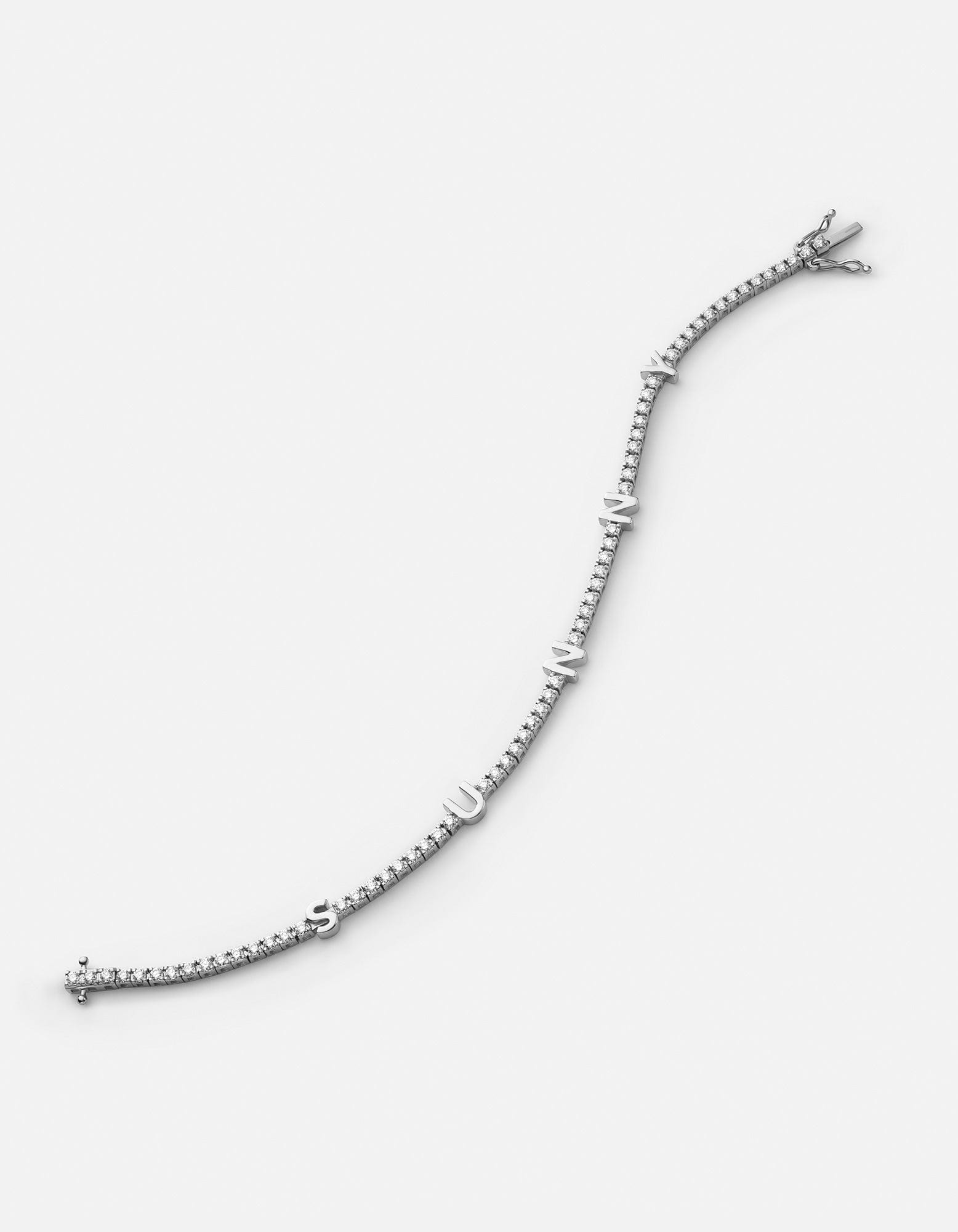 Signature Tennis Bracelet, 14k Gold Pavé