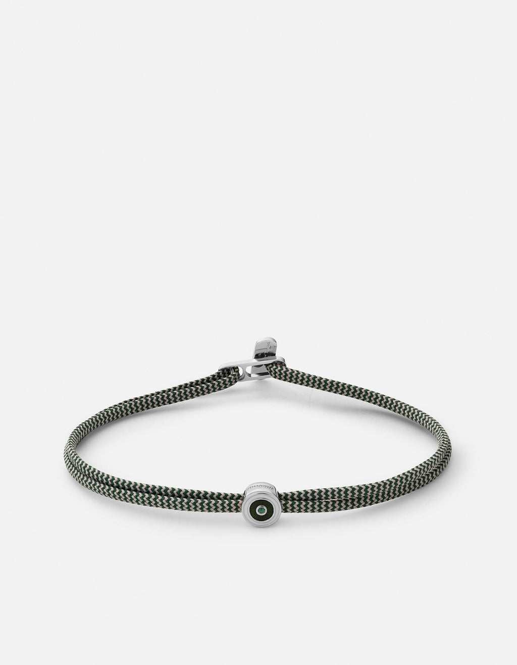 Miansai Bracelets Opus Chalcedony Metric 2.5mm Rope Bracelet, Sterling Silver/Green Green / S