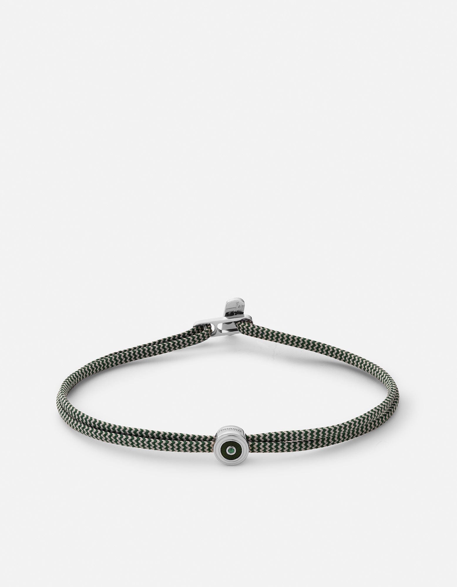 Miansai Bracelets Opus Chalcedony Metric 2.5mm Rope Bracelet, Sterling Silver/Green Green / S