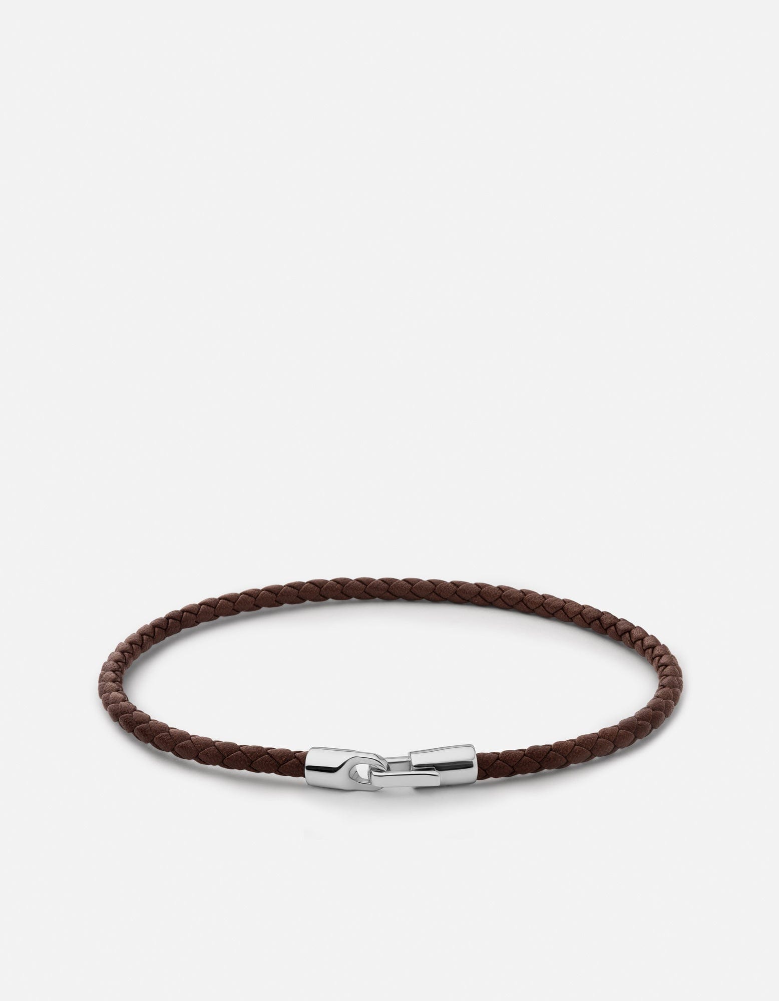 Miansai Bracelets Cruz Leather Bracelet, Sterling Silver Brown / M