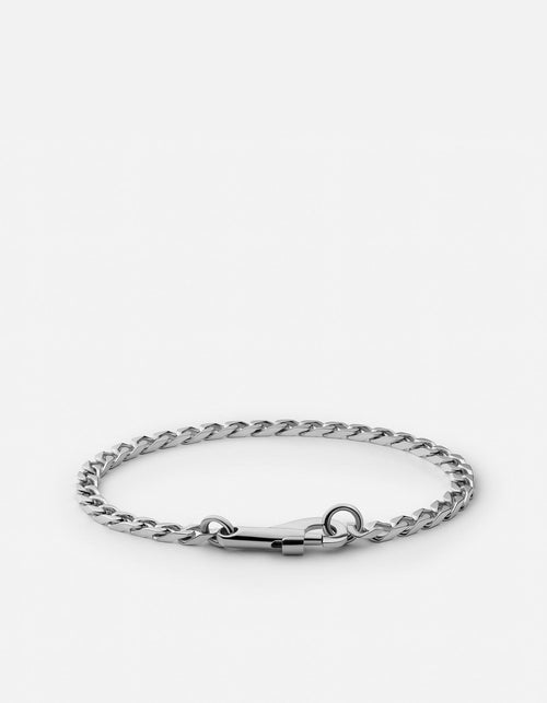 Miansai Bracelets 4mm Snap Chain Bracelet, Sterling Silver Polished Silver / S