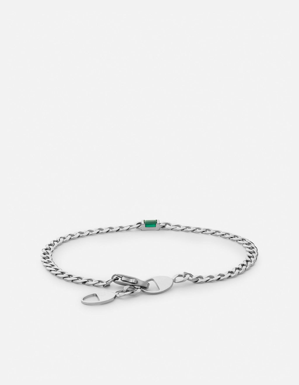 Lyra Agate Chain Bracelet, Sterling Silver