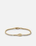 Miansai Bracelets Doubles Tennis Bracelet, Gold Vermeil/Topaz & Olivine White/Green / S