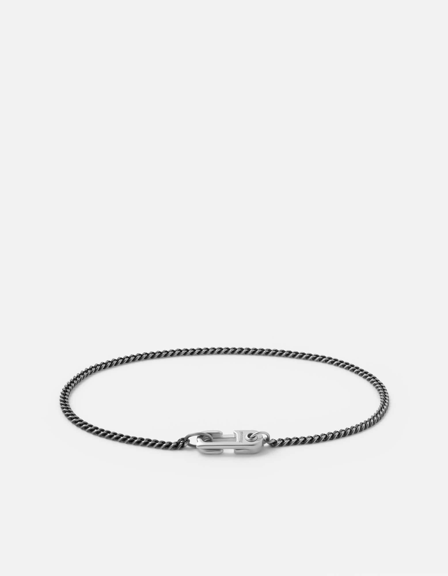 Miansai Bracelets 2mm Mini Annex Bracelet, Sterling Silver Black / M