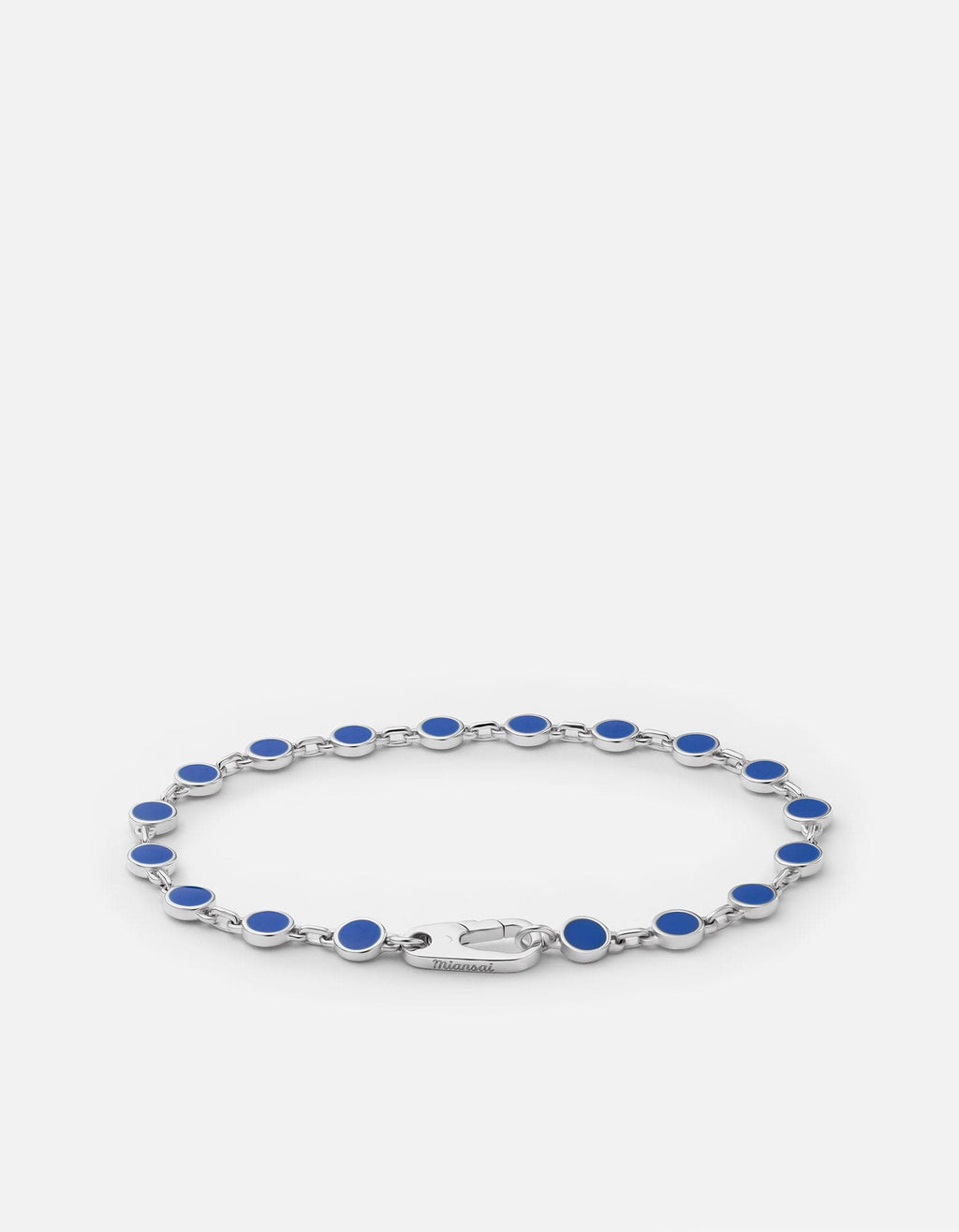 Oz Link Chain Bracelet, Sterling Silver / Blue