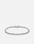 Miansai Bracelets Mati Eye Chain Bracelet, Sterling Silver Polished Silver / M