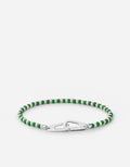 Miansai Bracelets Niko Bracelet, Sterling Silver / Green Green / M
