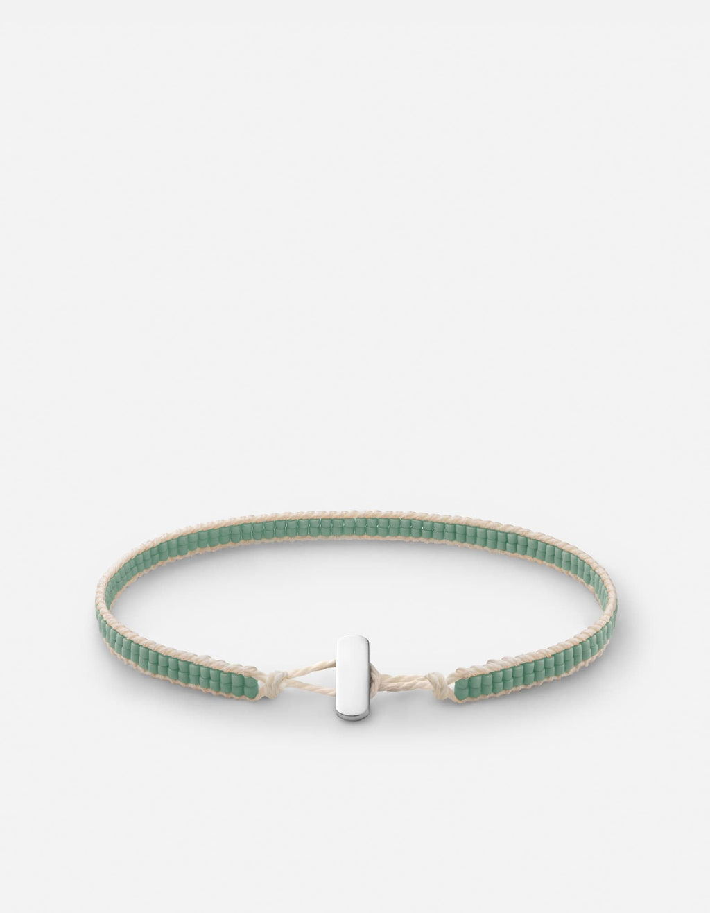 Miansai Bracelets Lowe Double Beaded Bracelet, Sterling Silver / Teal Teal / M