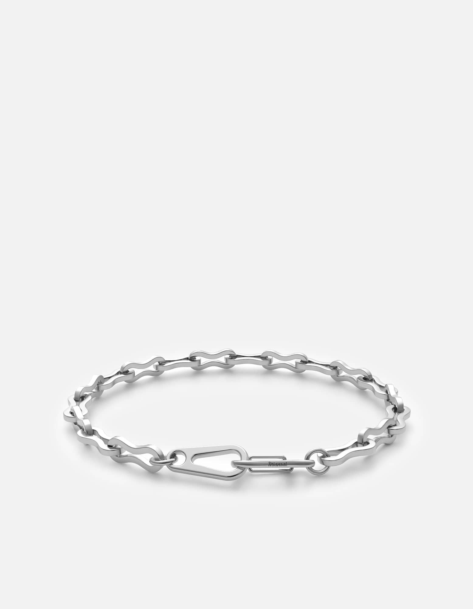 Miansai Bracelets Rex Link Bracelet, Sterling Silver Polished Silver / M