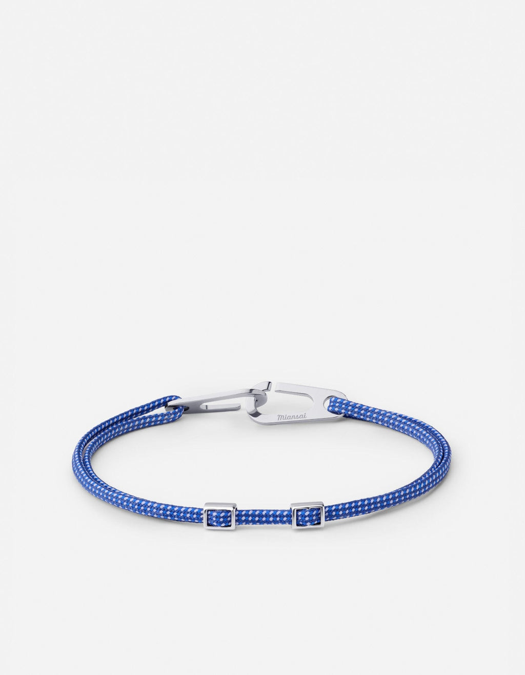 Dima Pull Rope Bracelet, Sterling Silver / Dark Blue