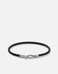Miansai Bracelets Snap Rope Bracelet, Sterling Silver Black / S