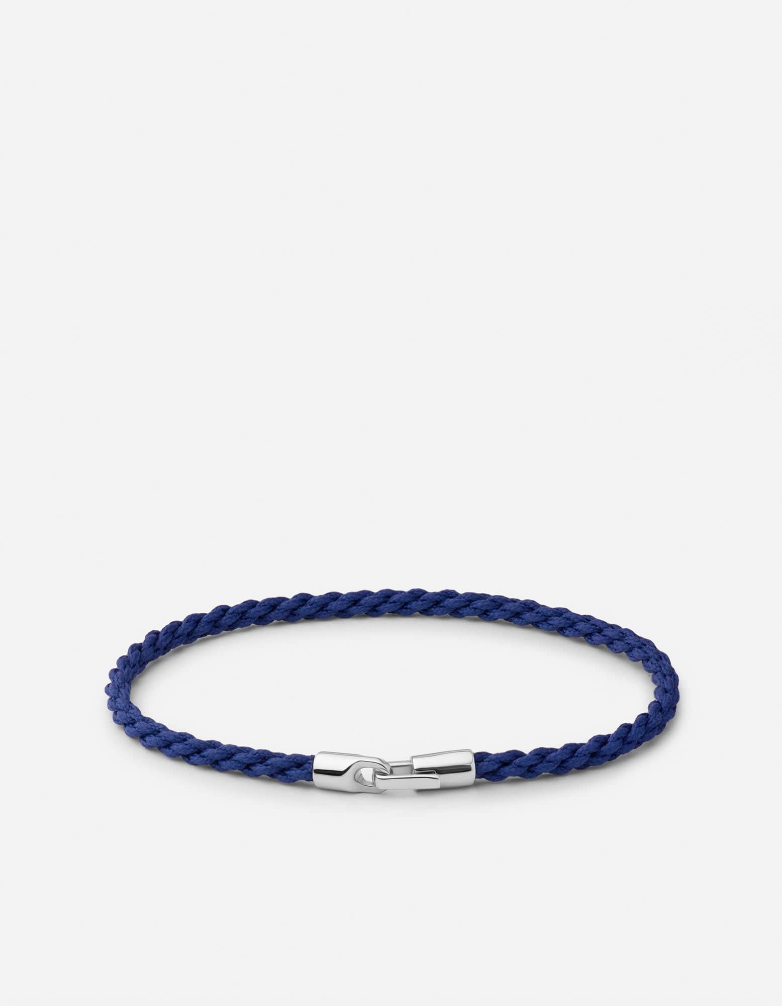 Miansai Bracelets Cruz Rope Bracelet, Sterling Silver / Blue Blue / M