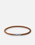 Miansai Bracelets Juno Leather Bracelet, Sterling Silver / Cognac Cognac / S