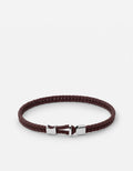 Miansai Bracelets Orson Braided Leather Bracelet, Sterling Silver / Brown