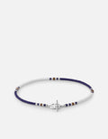 Miansai Bracelets Avi Bracelet, Sterling Silver / Blue/White Blue/White/Amber / M