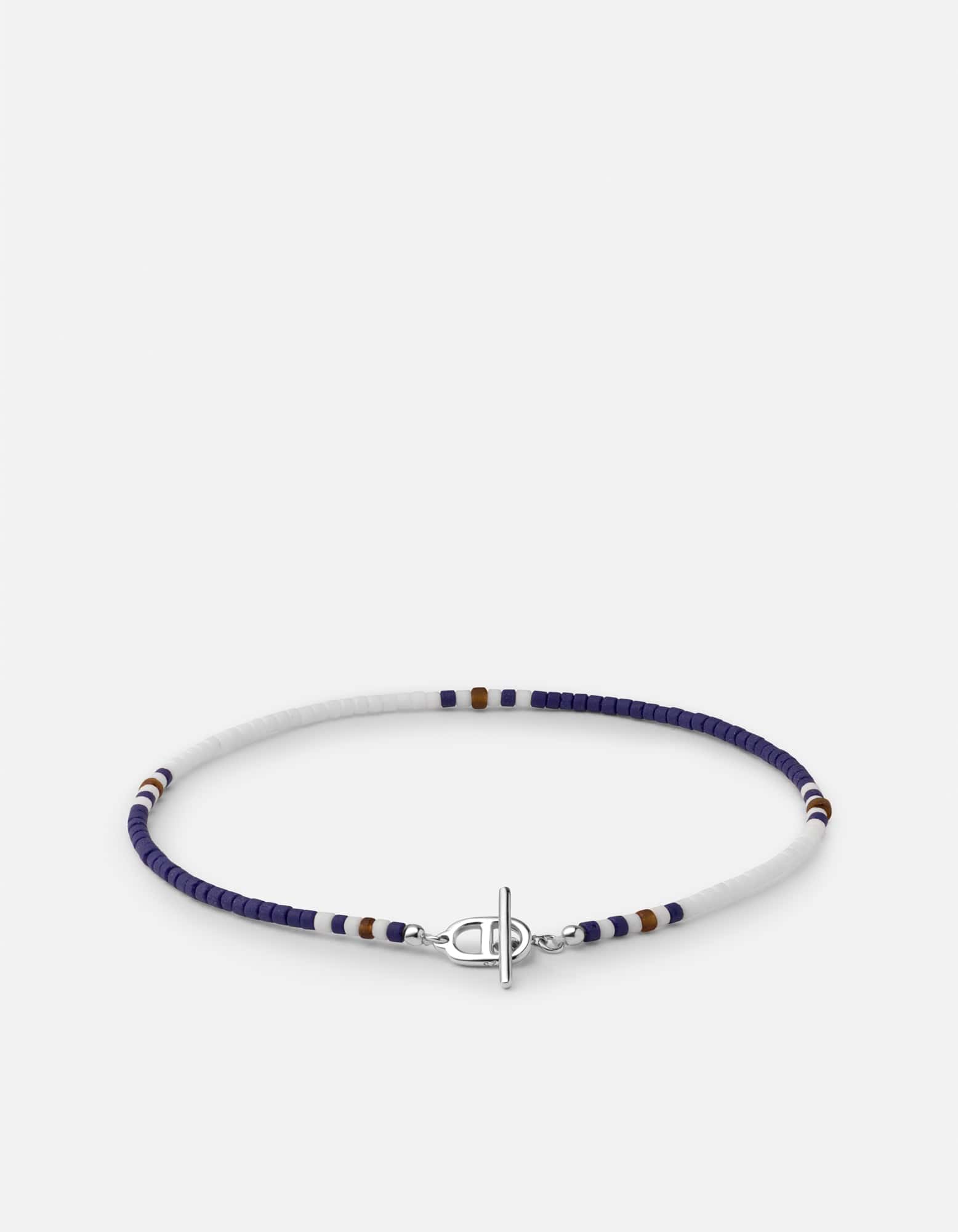 Miansai Bracelets Avi Bracelet, Sterling Silver / Blue/White Blue/White/Amber / M