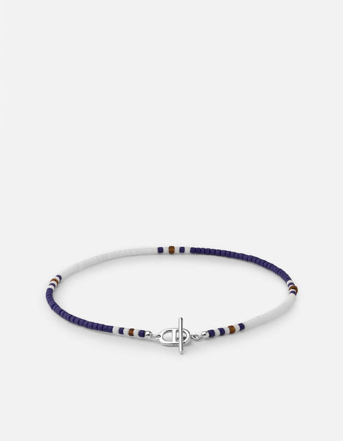 Miansai Bracelets Avi Bracelet, Sterling Silver / Blue/White Blue/White/Amber / M