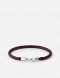 Miansai Bracelets Ames Leather Bracelet, Sterling Silver / Brown Brown / M