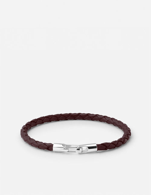Miansai Bracelets Ames Leather Bracelet, Sterling Silver / Brown Brown / M